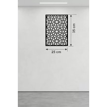 Mey İthalat Geometrik Yıldız Geçme Ahşap Duvar Tablosu - 25x35 Cm Lazer Kesim Selçuklu Motifi Çok Renkli