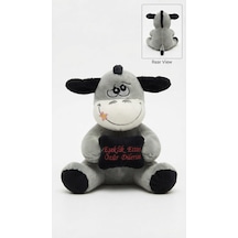 Sevimli Peluş Eşek 30 Cm - "eşeklik Ettim Özür Dilerim" Yazılı Hediyelik Peluş Oyuncak Kahverengi