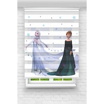 Perdeoutlet38 Baskılı Renkli Elsa Anna Dijital Baskılı Zebra Perde-cocuk Odası-stor Perde Model:pz-2543 Çok Renkli