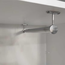 Dolap Içi 35 Cm Krom Yuvarlak Askı Borusu Askı Borusu +flanş+vida Dolap İçi Düzenleyiciler