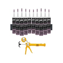 Selsil Silikonize Mastik 500 Gr Antrasit Gri 10 Adet ,alüminyum Tabanca Antrasit - Gri