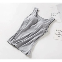 Novahub Tank Tops Kadın Yumuşak Modal Ped Sutyen Bralette Üst Katı Yastıklı Kaşkorse Kadın Kadın Yaz Tankı Üstleri Gri - M Gri
