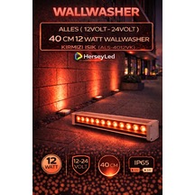 Alles 12v / 24v Wallwasher 40 Cm 12 Watt - Kırmızı Işık Kırmızı