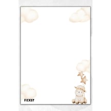 A5 Kuzu Bloknot Çizgisiz Defter - 50 Yaprak - Memopad - Notepad - Not Defteri - Not Kağıdı Ekru Ekru