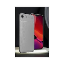 Apple Uyumlu   iPhone 16e Kılıf Auto Focus Karbon Kapak - Gri