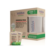 Validus Green Mix Bitkisel Protein Şase - Shaker Hediyeli