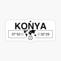 Konya Gps Harita Sticker Oto Araba Yapıştırma 17Cm
