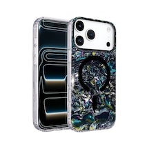 Onegif Apple İphone 17 Pro Mila Dalgalı Magsafe Kapak - Lacivert - Lacivert