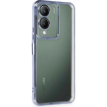 Newface - 76 - Vivo Y17s Kılıf Razer Lensli Silikon - - Csmo-tex - Açık Mavi