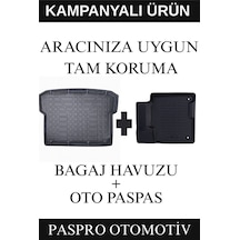 Volkswagen Golf 8 3d Havuzlu Paspas Siyah + Volkswagen Golf-8 Üst Bagaj 2020+
