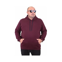 Starbattal Büyük Beden Erkek Basic Sweat Kapüşonlu 11700 Murdum-Murdum