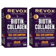Revox Biotin & Collagen At Kuyruğu Bitki Özlü Saç Bakım Şampuanı 2 x 400 ML