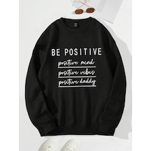 Coko Serisi 1Pc Slogan Graphic Lined Sweatshirt