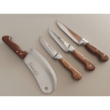 Lazoğlu Bıçak Seti Salata Soğan Zırh Bıçağı ve 3 Kasap Bıçağı