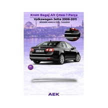 Volkswagen Jetta 2011+ Araca Özel Krom Bagaj Alt Çıtası A+