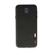 Samsung Samsung Uyumlu Galaxy J7 Pro / J730 Kılıf Loop Deri Silikon - Siyah