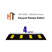 4 Metre Kauçuk Rampa, Otopark Rampası, Kaldırım Rampası 25 X 50 X 4,5 Cm