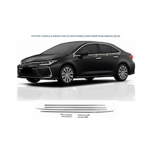 Toyota Corolla Uyumlu Krom Cam Çıtası 8 Parça P.Çelik 2019 Üzeri P.Çelik