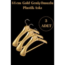 Ceket Askısı Gold Plastik Kıyafet Takım Elbise Askısı 3 Adet Diğer