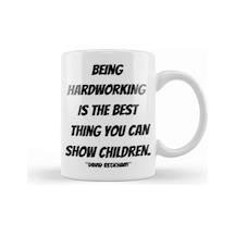 David Beckham Quotes Gift Vintage Retro Rainbow Style Kupa Bardak Porselen No11352 Karışık