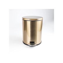 Hightower Ldq Paslanmaz Çelik 9.5l Altın Çöp Kovası, Pedallı, Sessiz Kapak, İç Mekan Kullanımı Altın Rengi