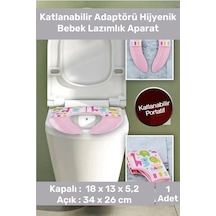 Çocuk Klozet Kapağı Tuvalet Eğitici Alıştırıcı Katlanabilir Adaptörü Hijyenik Bebek Lazımlık Aparat Mavi