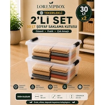 Lorempbox 30 Lt Tekerlekli Şeffaf Saklama Kutusu 2'li Set Diğer