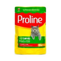 Proline Kuzu Etli Jöle İçinde Parça Etli Yetişkin Kedi Maması 85 Gr Pouch