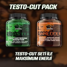 Grimlabs Sinister Booster + Shredder Fat Burner Testo Cuts Define Set