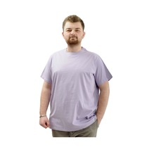 Mode Xl Büyük Beden Erkek T-shirt Bisiklet Yaka Basic 20031 Lila Lila