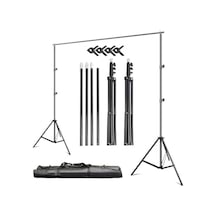 200 200 Cm / 78 78 İnç Alüminyum Alaşım Ayarlanabilir Fotoğraf Stüdyosu Arkaplan Backdrop Standı Destek Sistemi Kiti Ağır Fotoğraf Video Crossbar Kiti İle Ev Stüdyo Fotoğrafçılığı Kayıt İçin 6