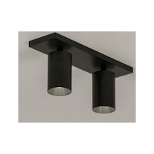 Ikili Led Avize Led Spot Led Armatür Mat Siyah Siyah