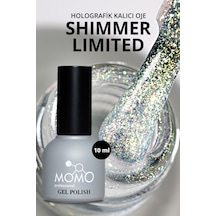 Momo Professional Shimmer Limited Holografik Kalıcı Oje Sl02 Rakı Beyazı Altın Yeşil Simli 10 ML