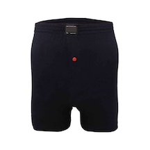 Düğmeli Pamuklu Erkek Penye Boxer Lacivert - 1146a Beden: L Standart