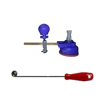 Nikken Rulmanlı Açılı Doğalgaz Isıcam Menfez Açma Seti, Cam Pergel 25 Cm + Tokmak