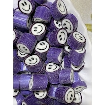 Mor Gülenyüz Desenli Böğürtlen Aromalı 1000 Gr