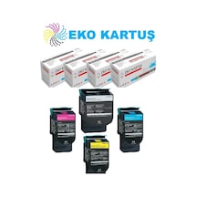 Lexmark X548de Uyumlu, Toner C540/c544 Set 4 Renk