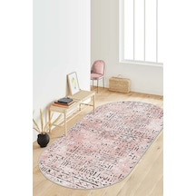 West Home Dijital Baskı Yıkanabilir Kaymaz Taban Oval Mutfak Halısı Salon Halısı Ve Yolluk Wh 548 Rose Oval