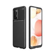 Durukar Samsung Galaxy Uyumlu A72 Kılıf Auto Focus Karbon Kapak - Siyah