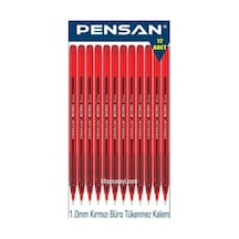 Pensan Büro Tükenmez Kalem 12 Li Kırmızı
