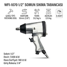 Uno Wfı-1070 1/2" Havalı Somun Sıkma Tabancası - 7000 D/d Yüksek Devirli Bijon Sıkma Sökme