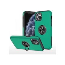 Apple İphone 11 Pro Max Kılıf Elit Yüzüklü Kapak - Yeşil 0.2M-Çok Renkli