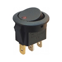 12 Volt Işıklı Anahtar On-Off 3 Pin