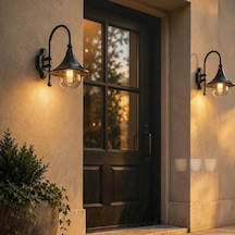 Dış Mekan Led Duvar Lambası Ip55 Su Geçirmez Duvar Lambası Retro Endüstriyel Alüminyum Duvar Aydınlatma 3 Renk Sıcaklığı İç/dış Mekan Teras Bahçe Koridor Merdiven Siyah, 2 Adet