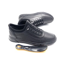 Büyük Numara Deri Ortopedik Ayakkabı (476804310) Siyah