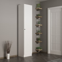 Minar Kale 210 Cm 1 Kapaklı 1b Raf Portmanto Byz Mbr Panjur Byz
