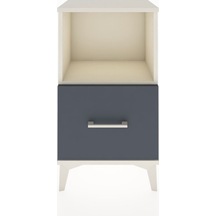 Arges Komodin Tek Raflı Tek Çekmeceli 44x30x80 Aytaşı-antrasit Aytaşı