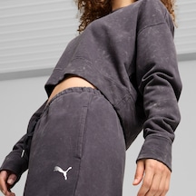 Puma Dare To Kadın Relaxed Yıkamalı Bisiklet Yaka 626799 69 Gri