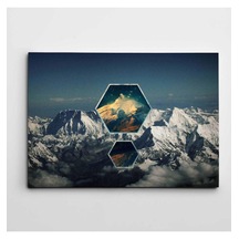 Kar Ve Dağ Modern Sanat Dekoratif Kanvas Tablo 70 X 100 Cm