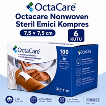 Octacare Nonwoven Steril Emici Kompres 7,5 7,5cm Kutulu 6 Kutu